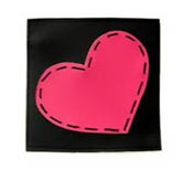 heart with topstitch